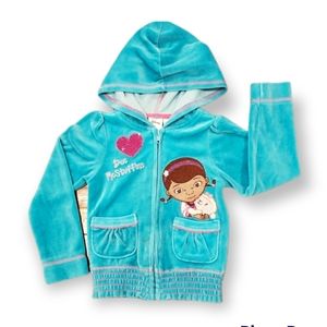 DISNEY Girl's Doc McStuffins Turquoise Hoodie - Size 2T